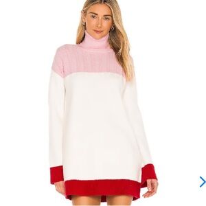 LAST CHANCE | Lovers + Friends Kane Sweater Dress in Pink & Red